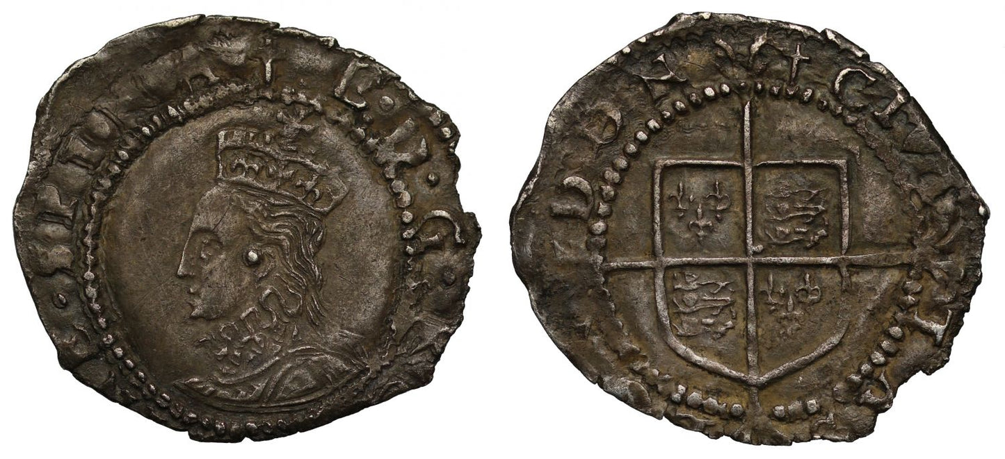 Elizabeth I Penny, 5th issue, mm Latin cross