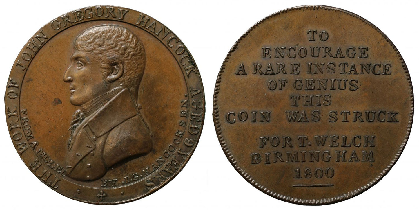 John Gregory Hancock 9 years old token