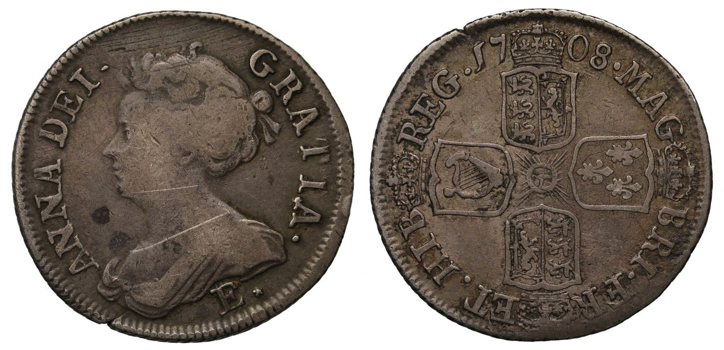 Anne 1708 E* Shilling