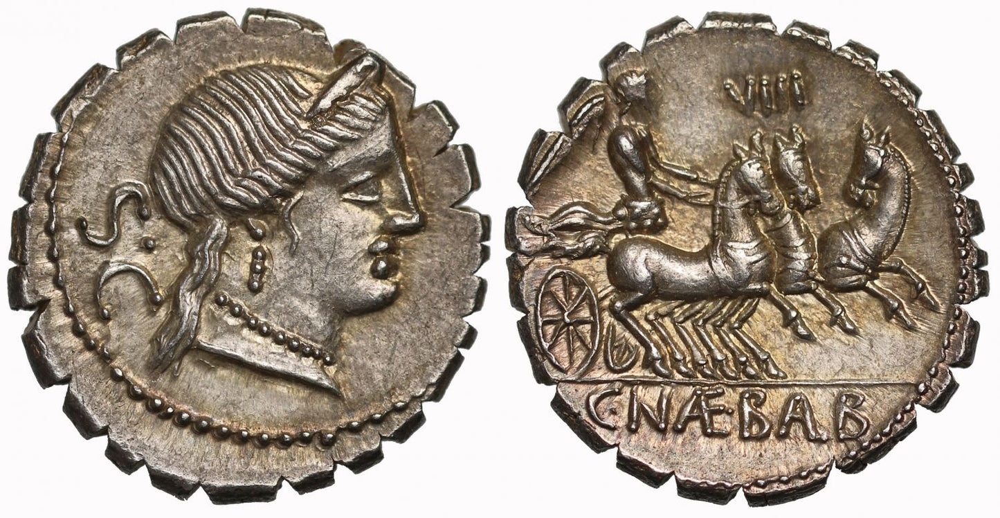 C. Naevius Balbus, Silver Denarius Serratus