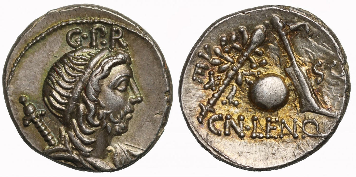Cn. Cornelius Lentulus, Silver Denarius