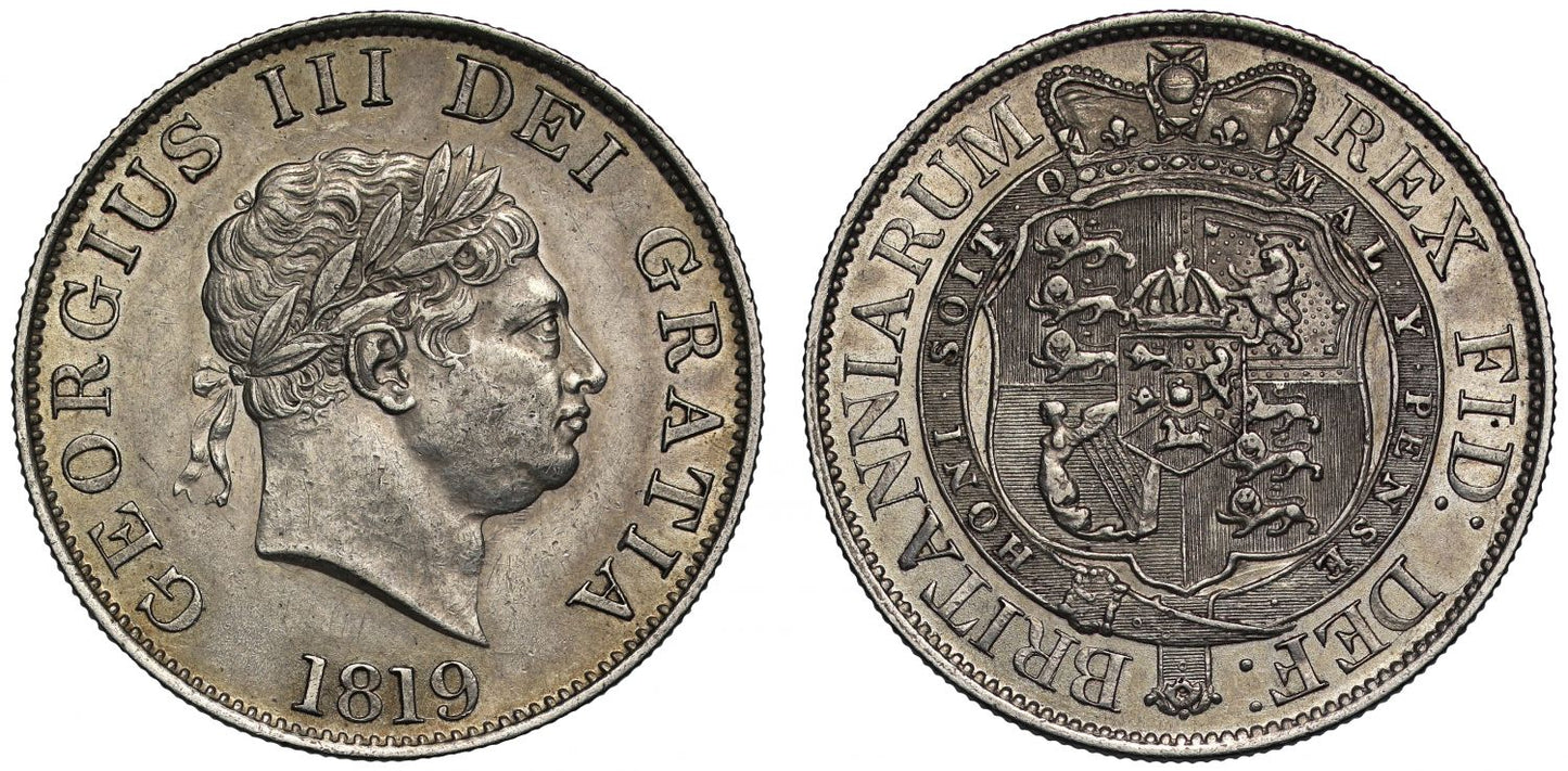 George III 1819 Halfcrown, small head, intermediate year for this type