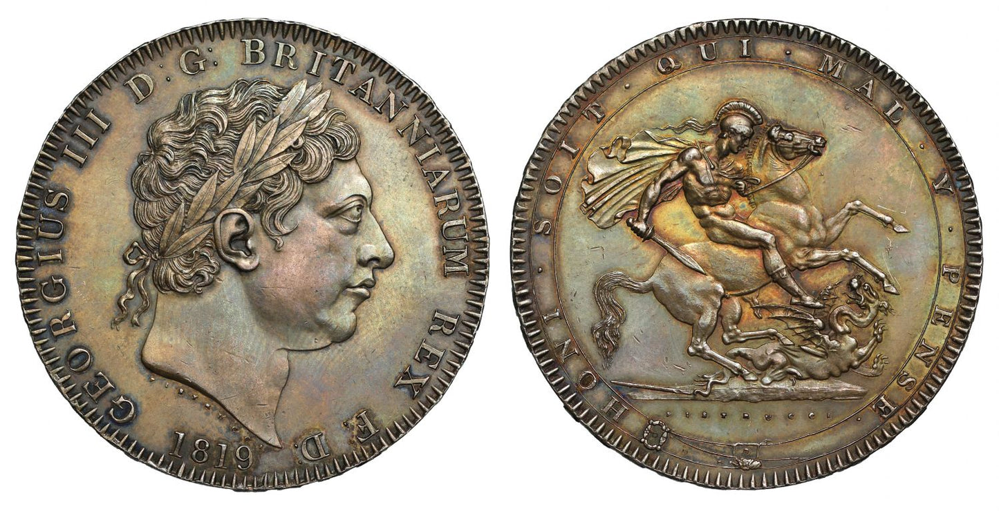 George III 1819 Crown, LIX edge