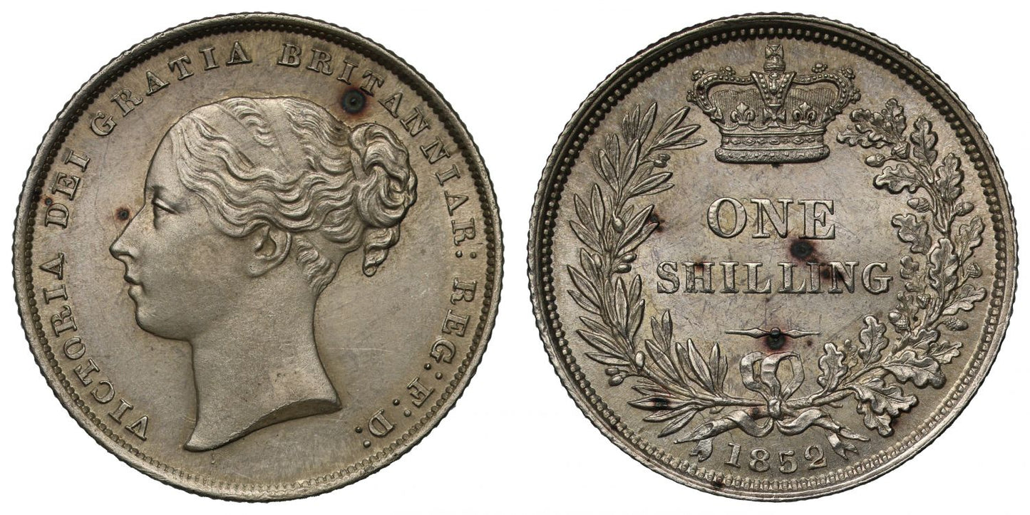 Victoria 1852 Shilling, second young head