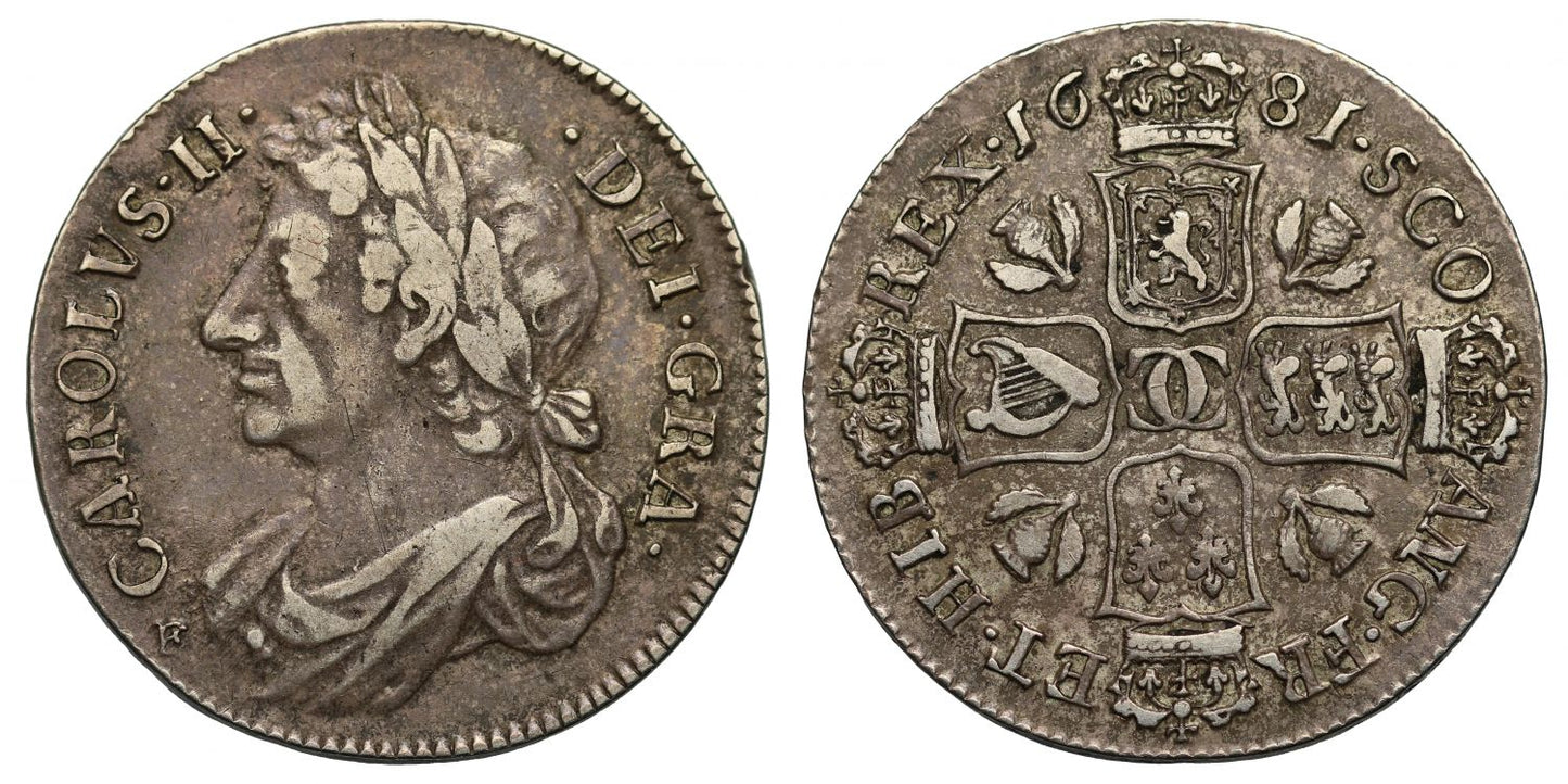 Scotland, Charles II 1681 Quarter Dollar or Merk