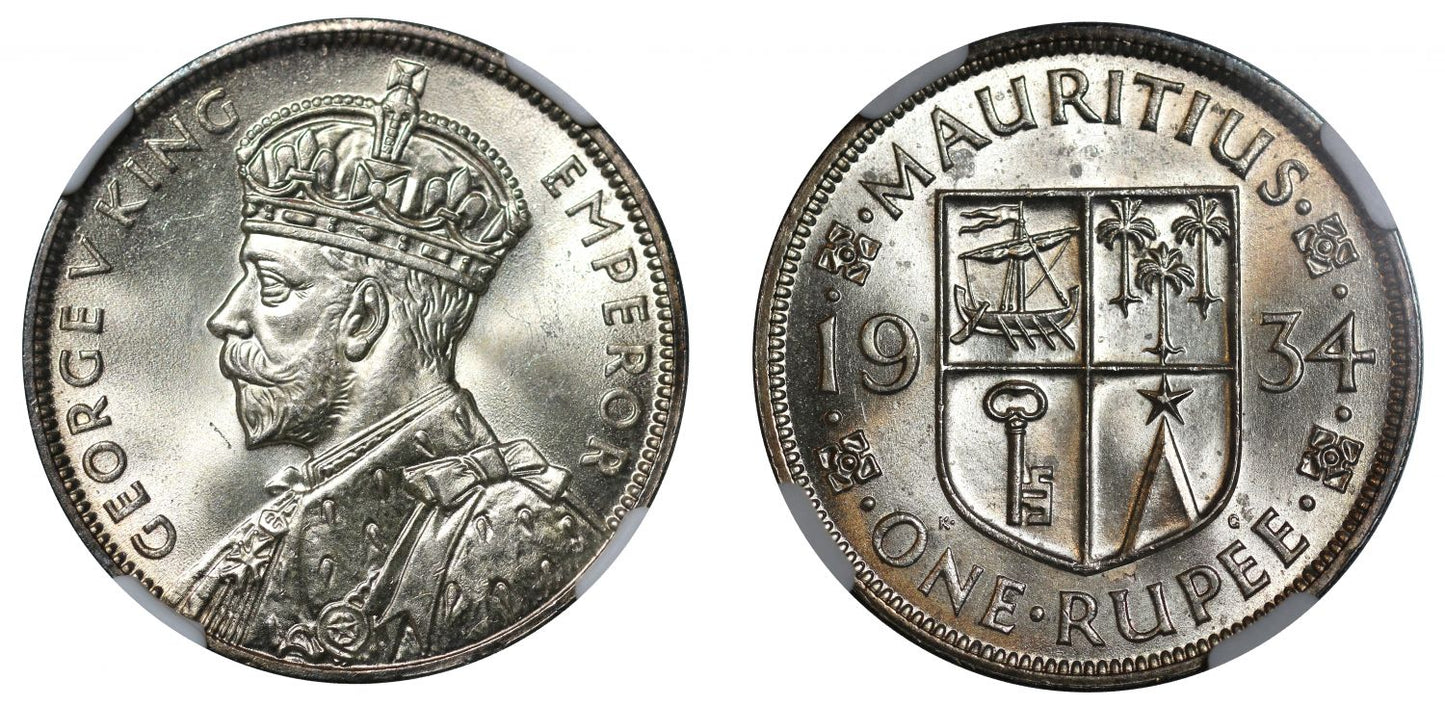 Mauritius, Rupee, 1934.