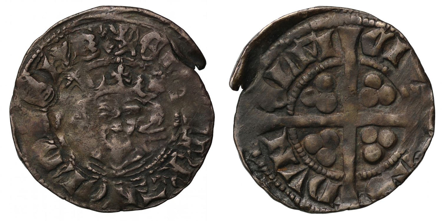 Edward II Penny, Long cross type 13, Durham, under Bishop Beaumont