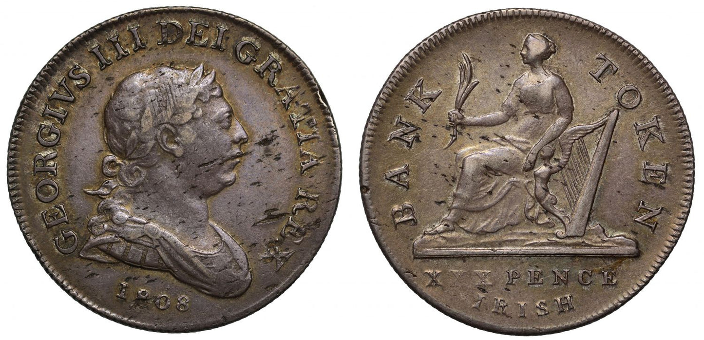 Ireland, George III Bank of Ireland 30-Pence, 1808