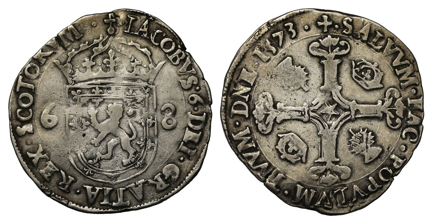 Scotland, James VI 1573 base silver Half Merk