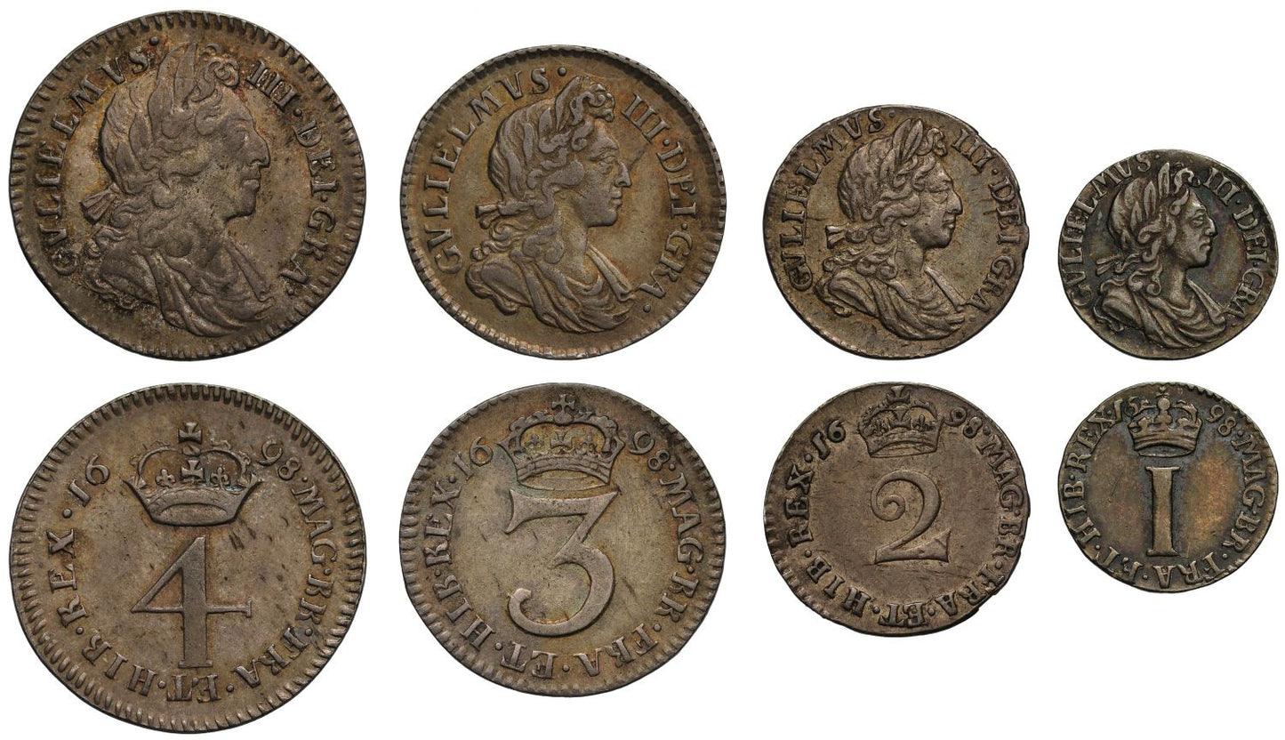 William III 1698 Maundy Set