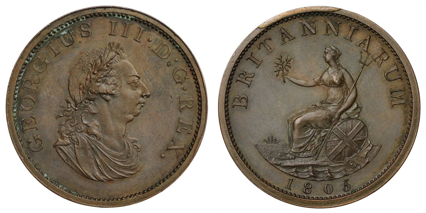 George III 1805 Pattern Halfpenny PF63BN