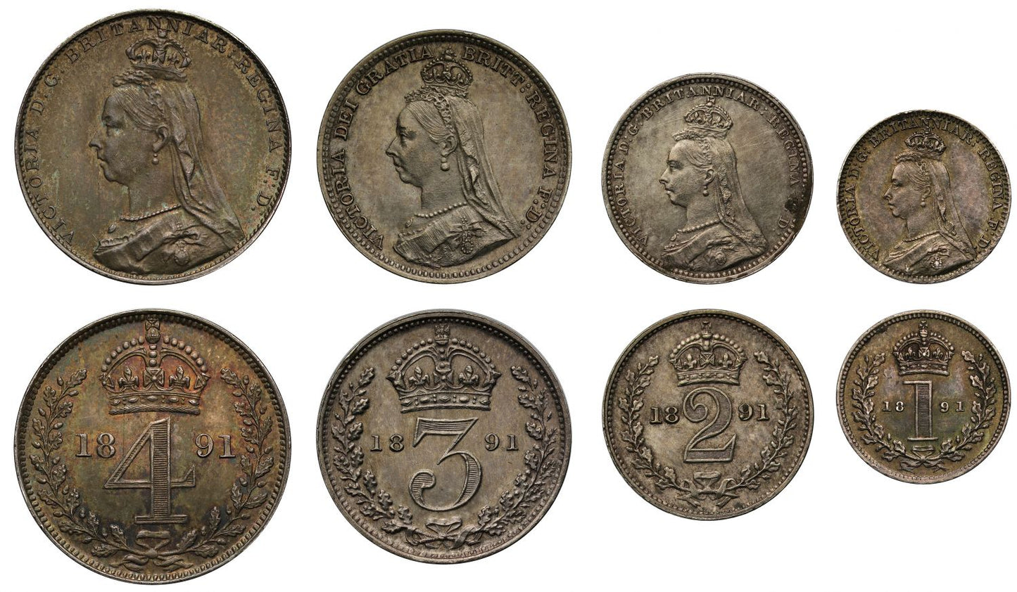 Victoria 1891 Maundy Set, Jubilee head