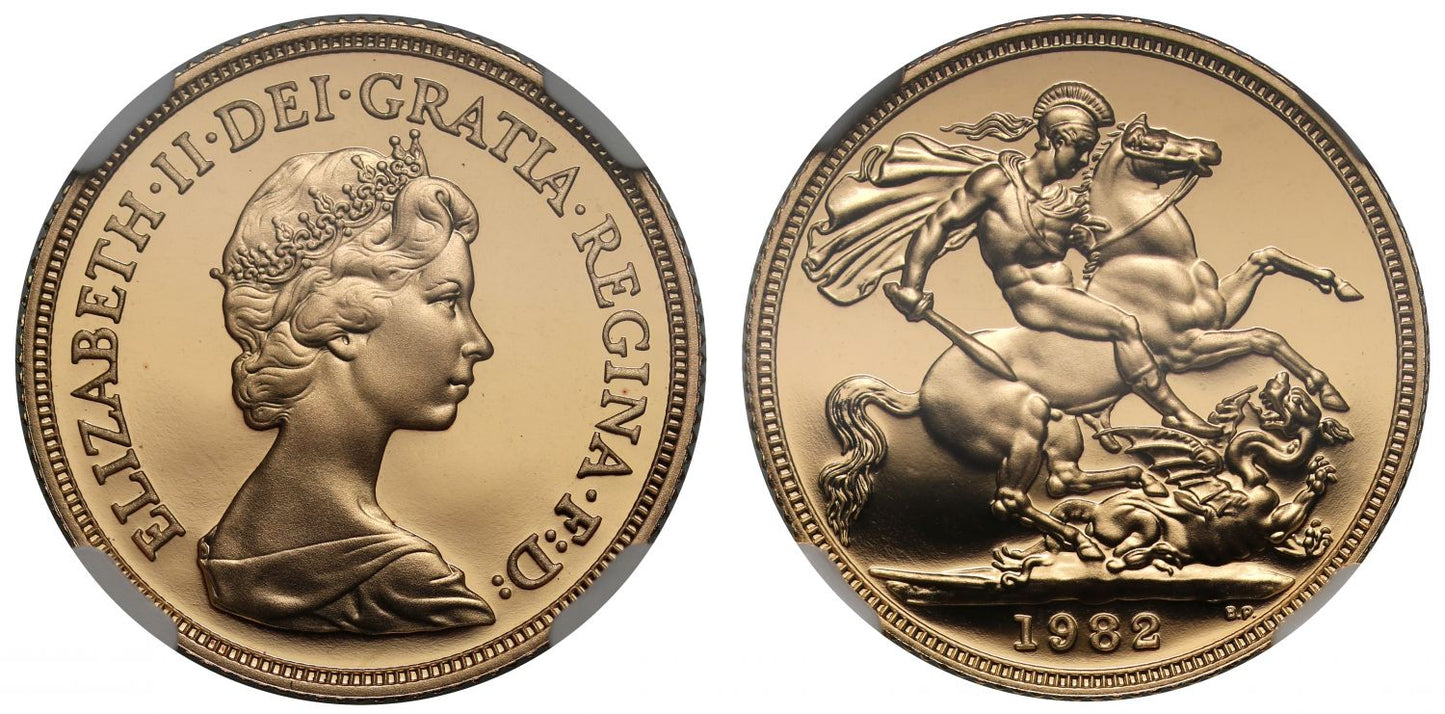 Elizabeth II 1982 proof Sovereign PF69 ULTRA CAMEO