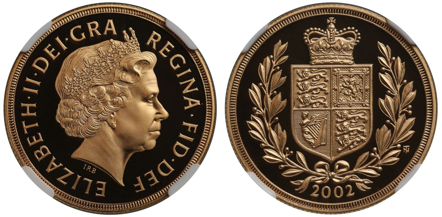 Elizabeth II 2002 proof Two-Pounds PF69 ULTRA CAMEO