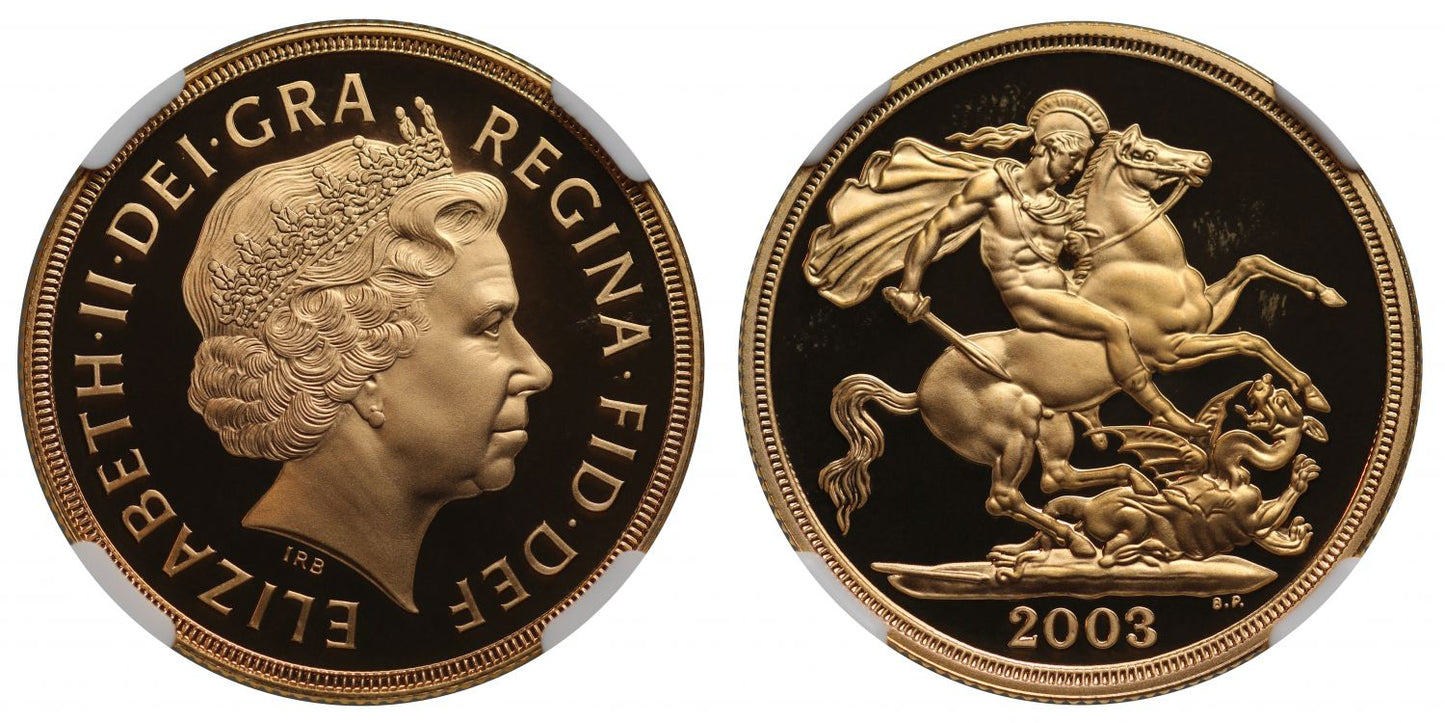 Elizabeth II 2003 proof Two-Pounds PF69 ULTRA CAMEO