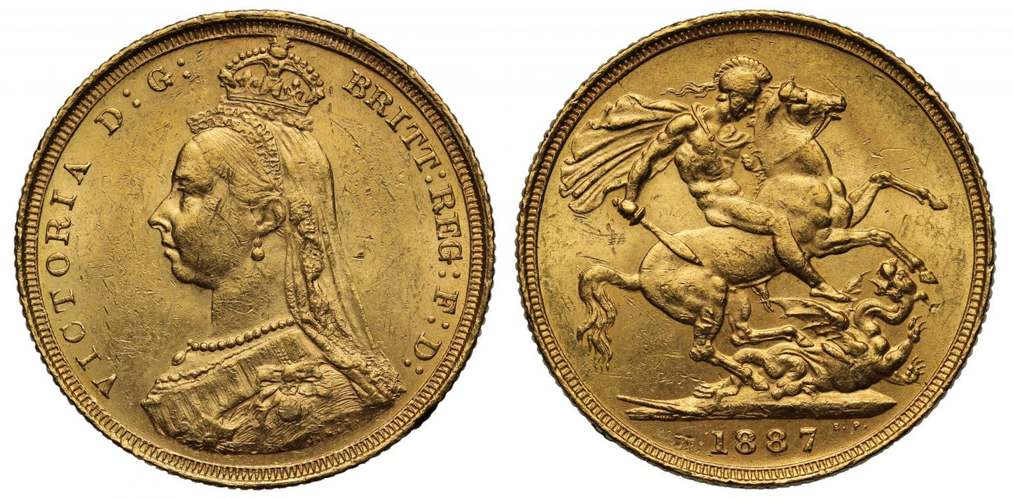 Victoria 1887 S Sovereign DISH S3 R4