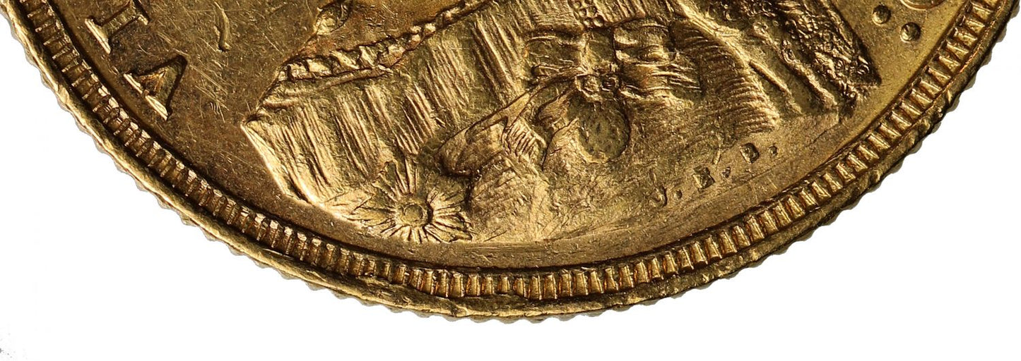 Victoria 1887 M Sovereign, Melbourne, DISH M2, R5
