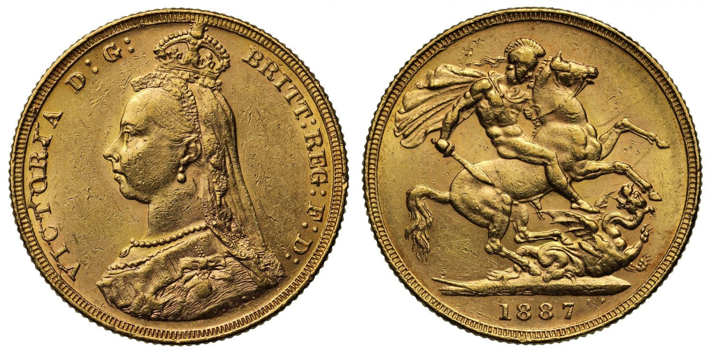 Victoria 1887 M Sovereign DISH M4