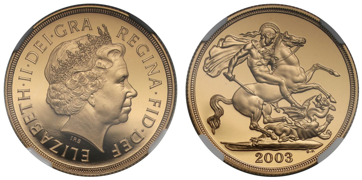 Elizabeth II 2003 proof Two-Pounds PF70 ULTRA CAMEO