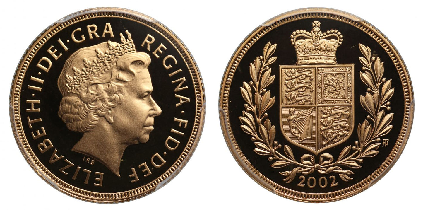 Elizabeth II 2002 proof Sovereign PR69 DEEP CAMEO