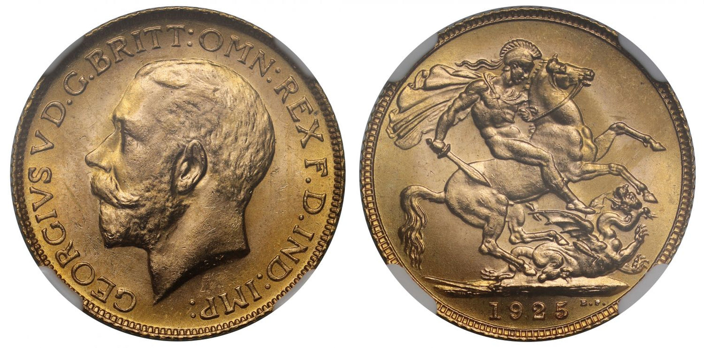 George V 1925 Sovereign MS65