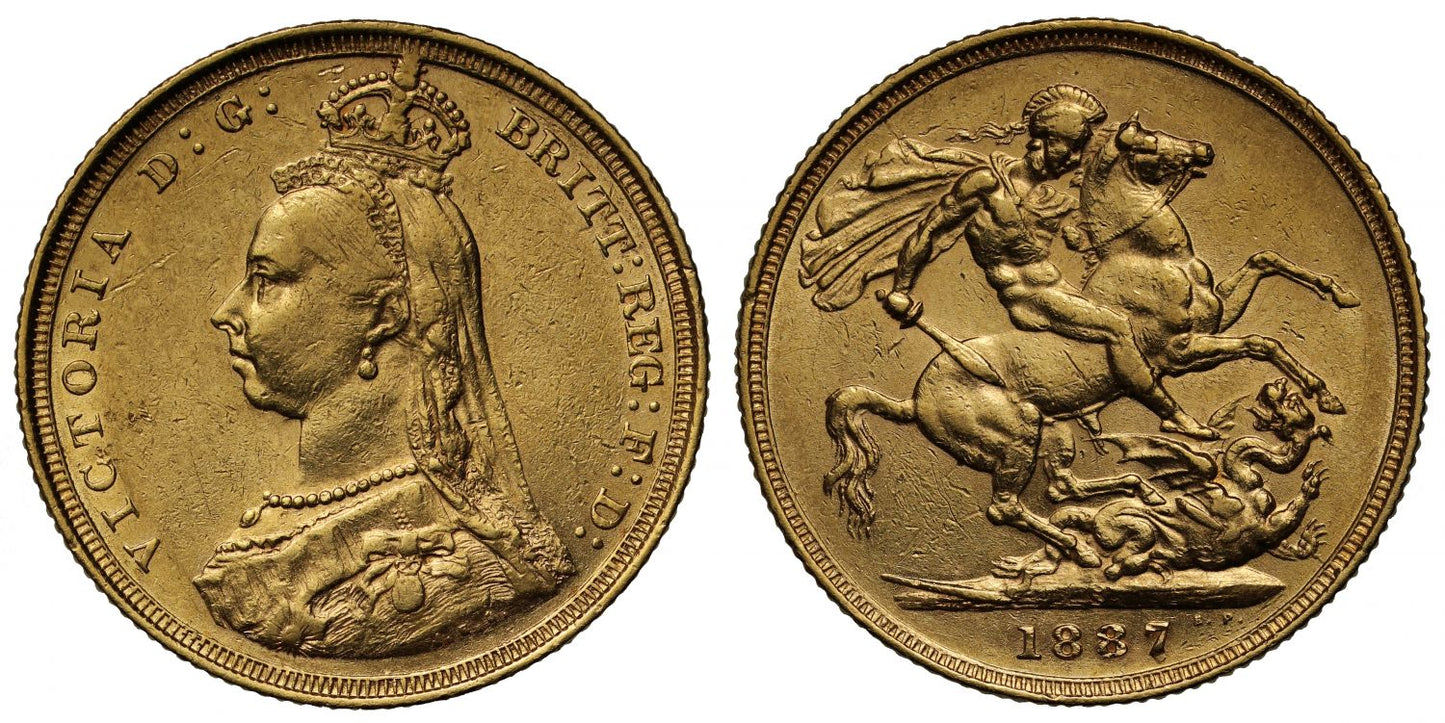 Victoria 1887 S Sovereign DISH S3
