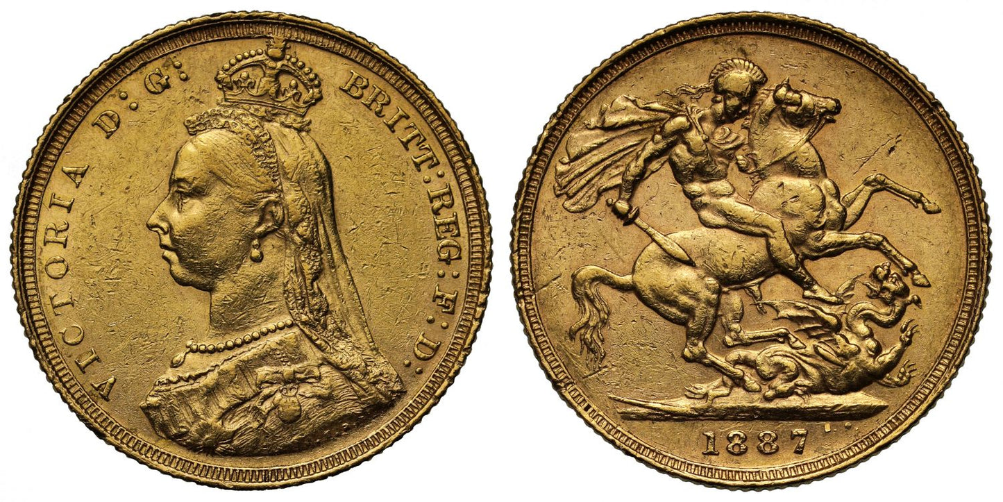 Victoria 1887 S Sovereign DISH S4