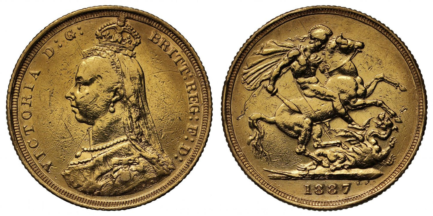 Victoria 1887 S Sovereign DISH S5 R4