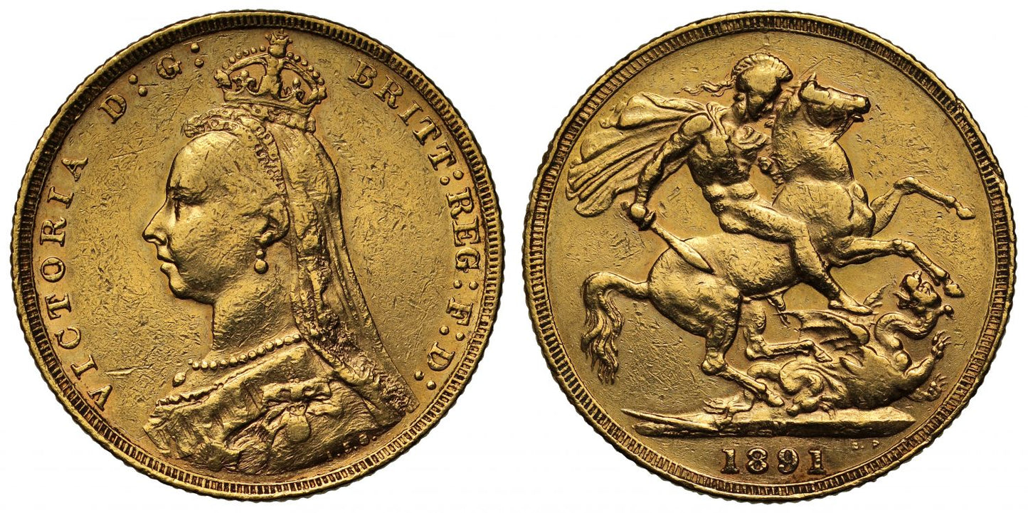 Victoria 1891 M Sovereign DISH M15 R4