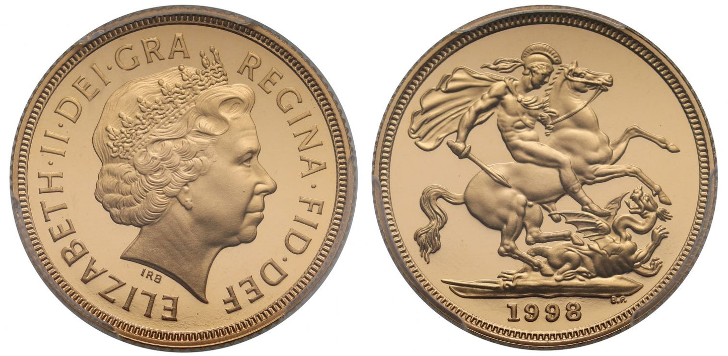 Elizabeth II 1998 proof Sovereign PR69 DEEP CAMEO