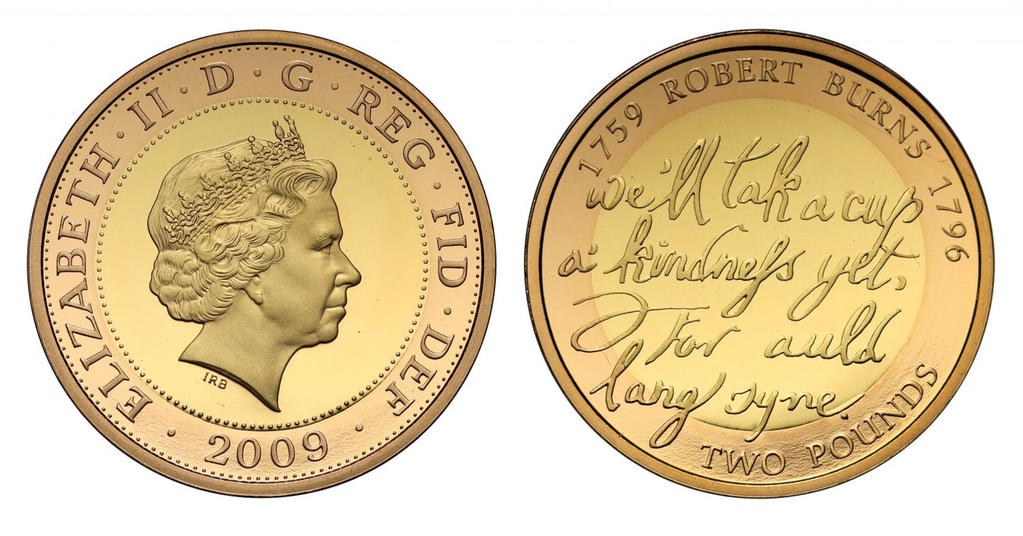 Elizabeth II 2009 proof Two-Pounds - Robert Burns