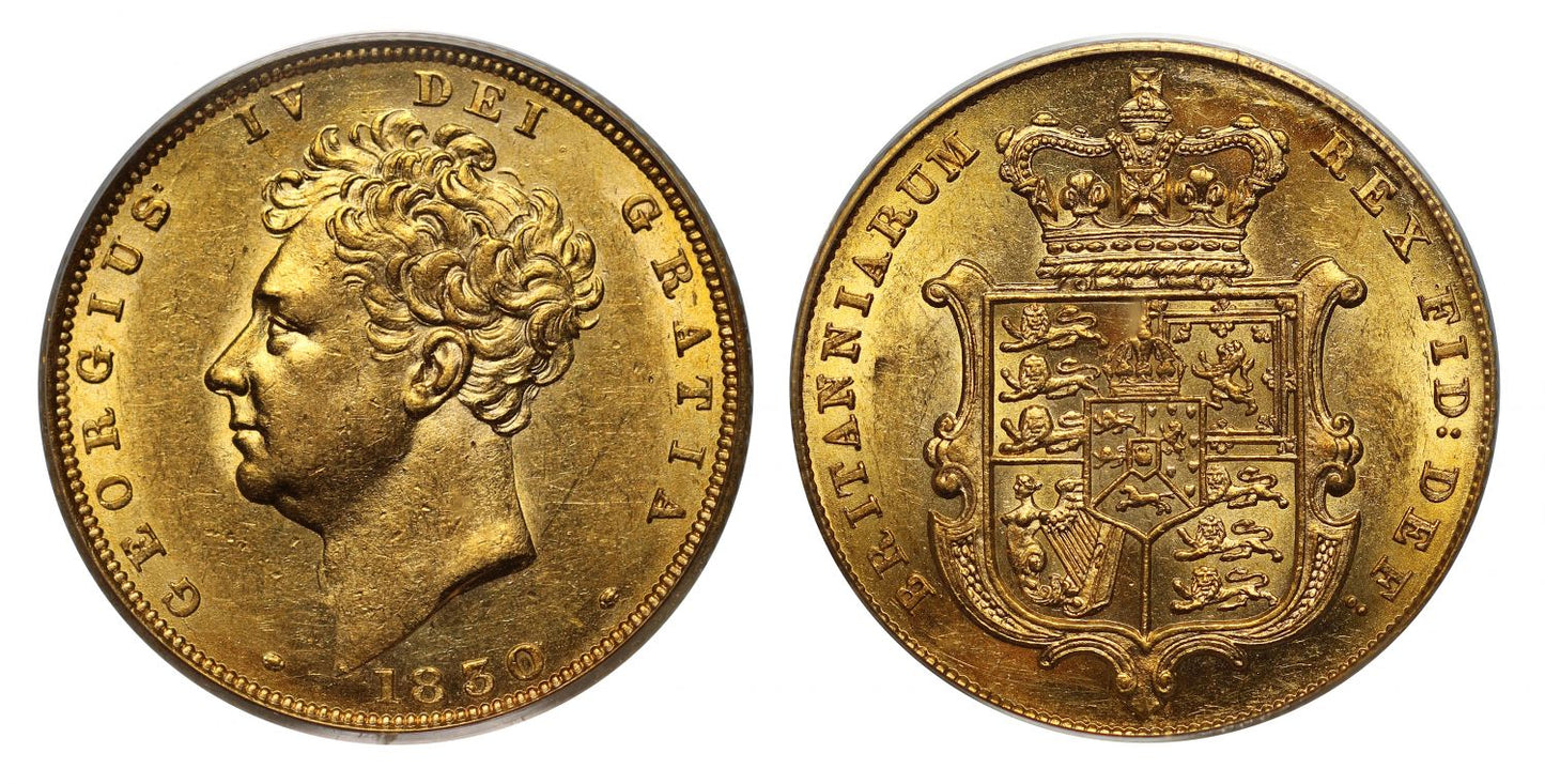 George IV 1830 Sovereign AU55