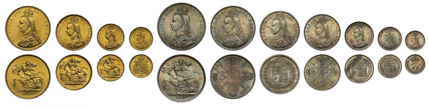 Victoria 1887 currency Set of 11