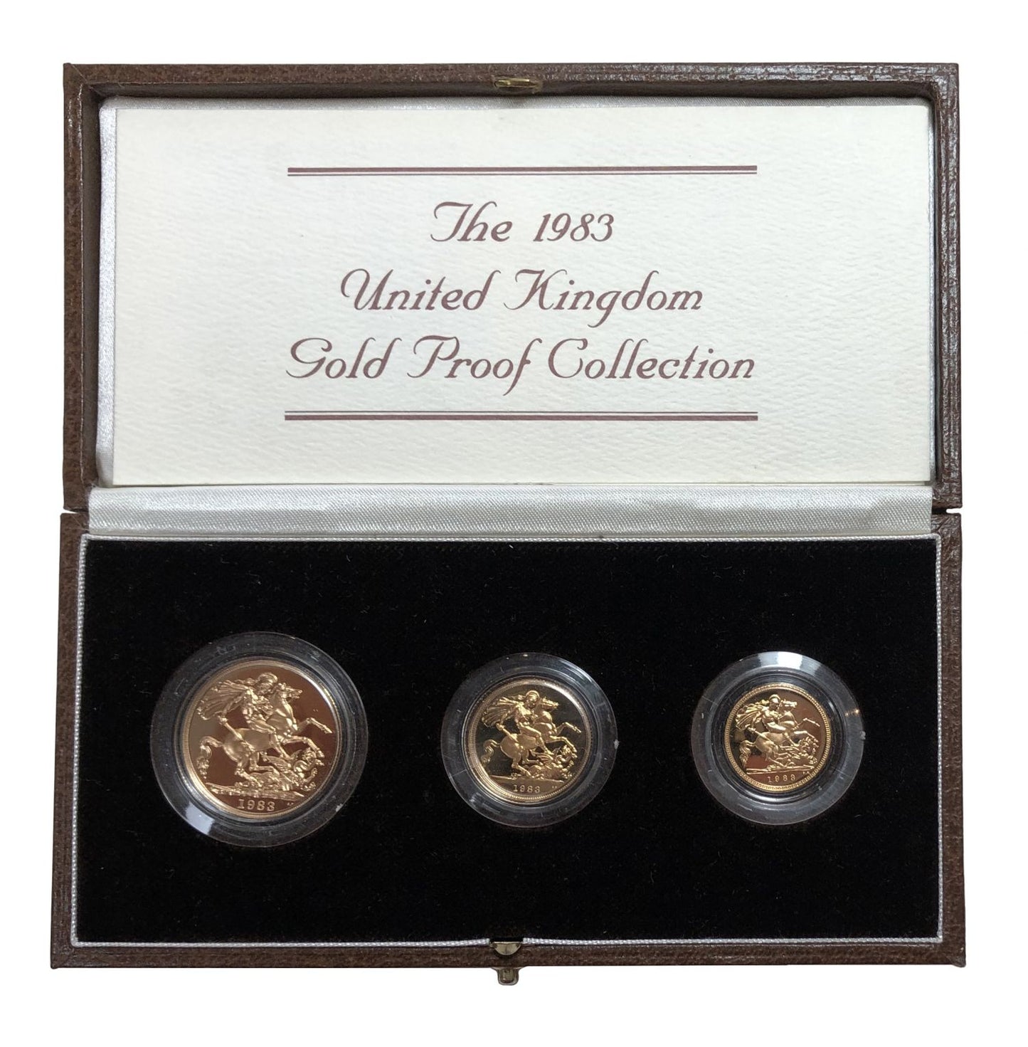 Elizabeth II 1983 Three coin gold Proof Set