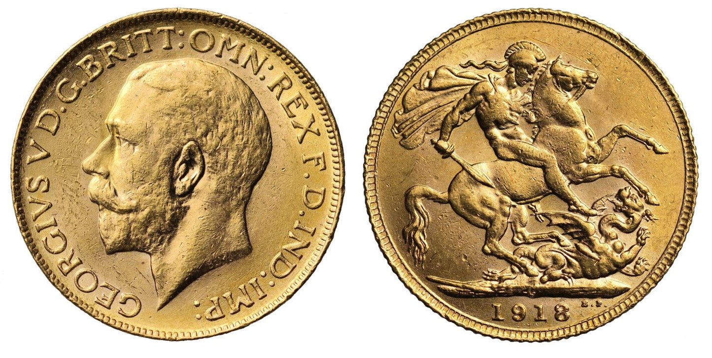 George V 1918 C Sovereign Ottawa mint
