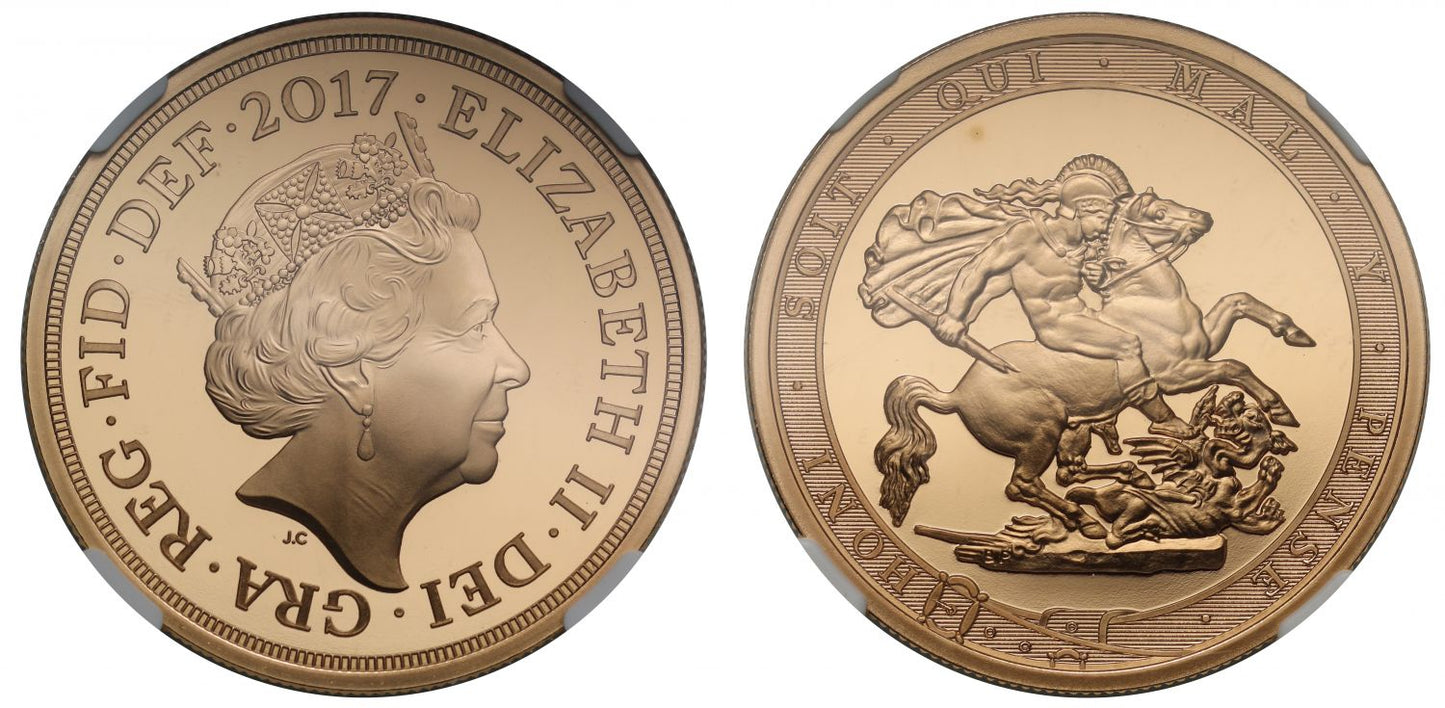 Elizabeth II 2017 proof Five-pounds PF70 ULTRA CAMEO