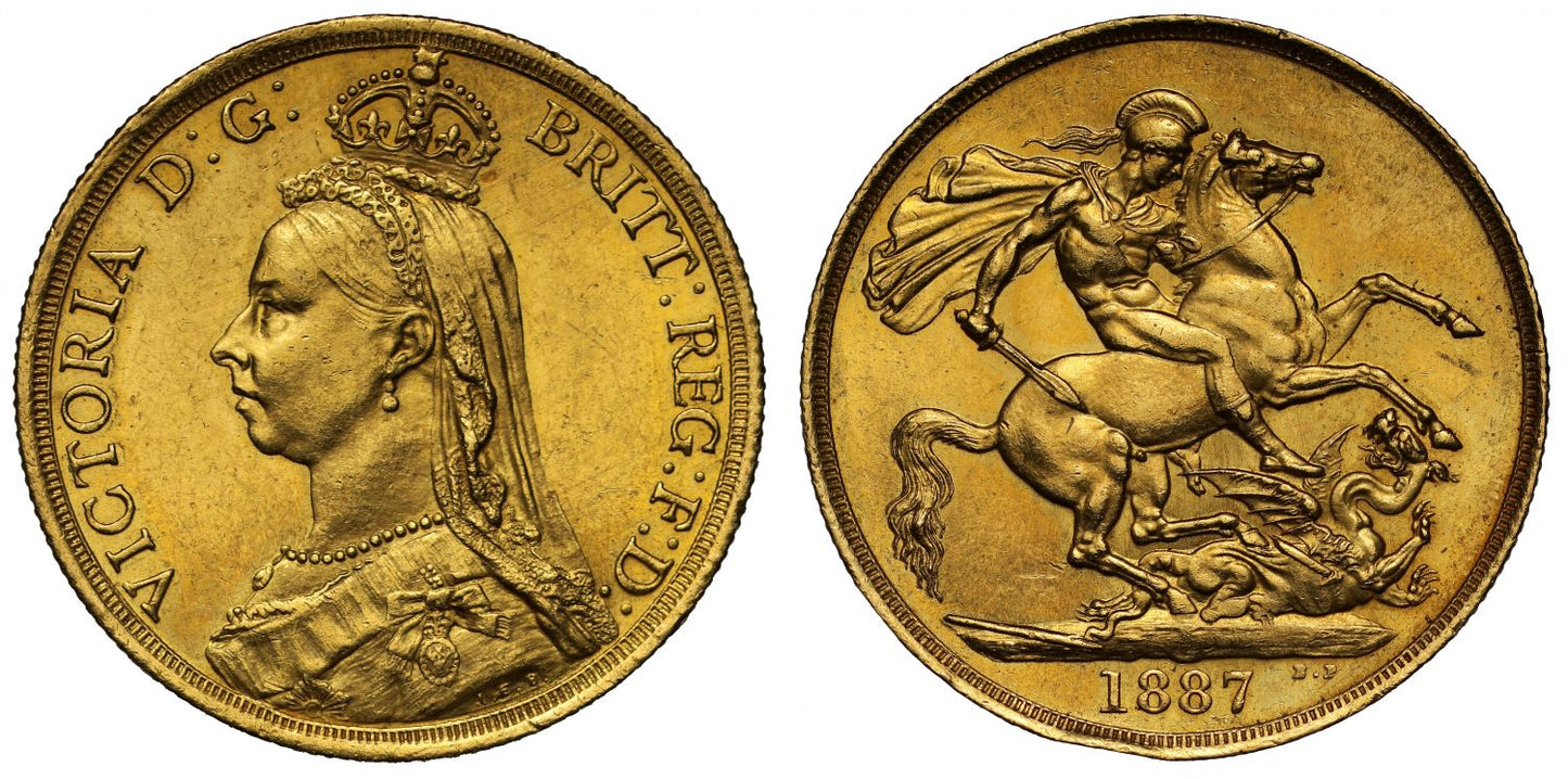 Victoria 1887 gold Two-Pounds
