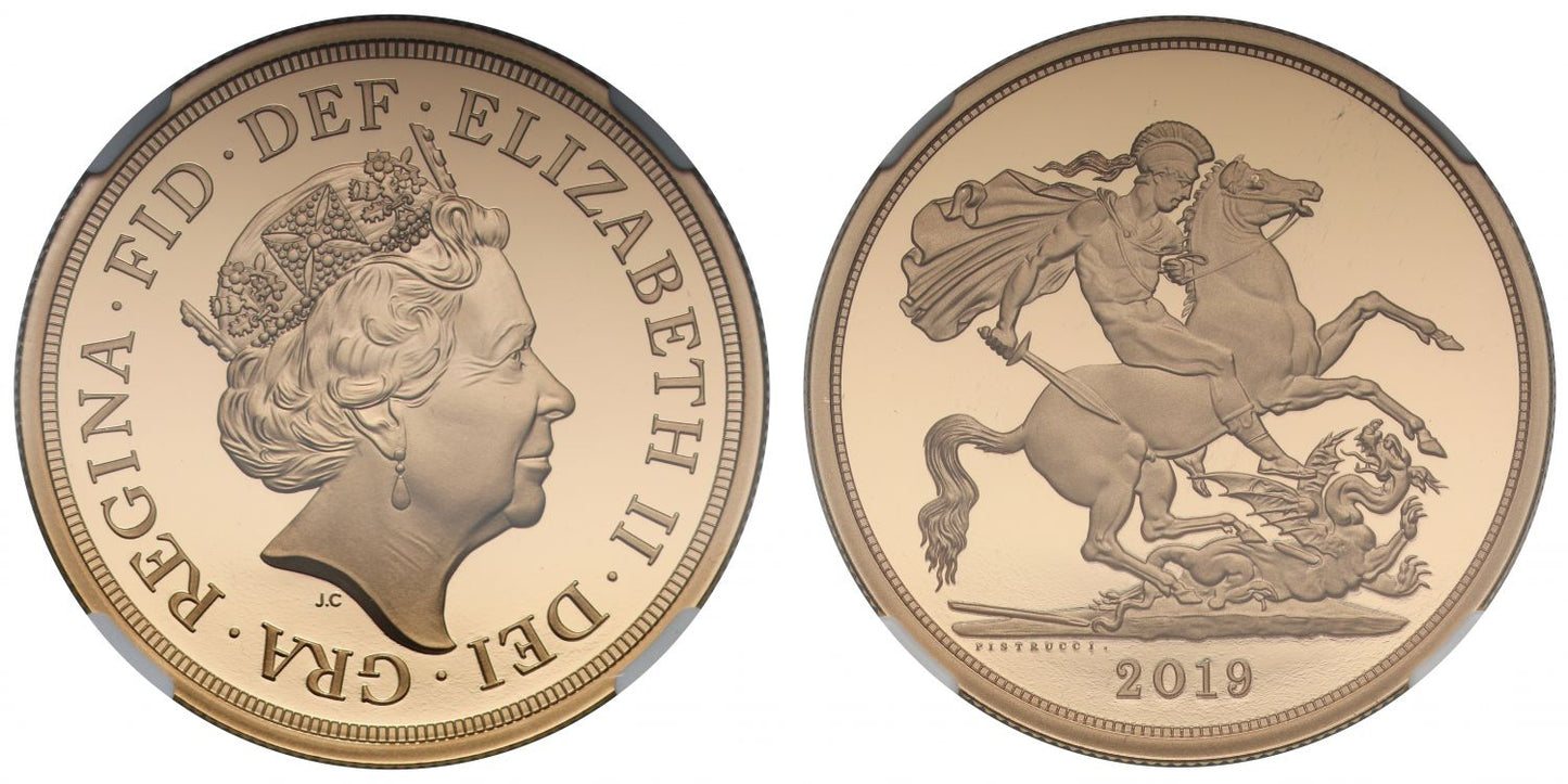 Elizabeth II 2019 proof Five-Pounds PF69 ULTRA CAMEO