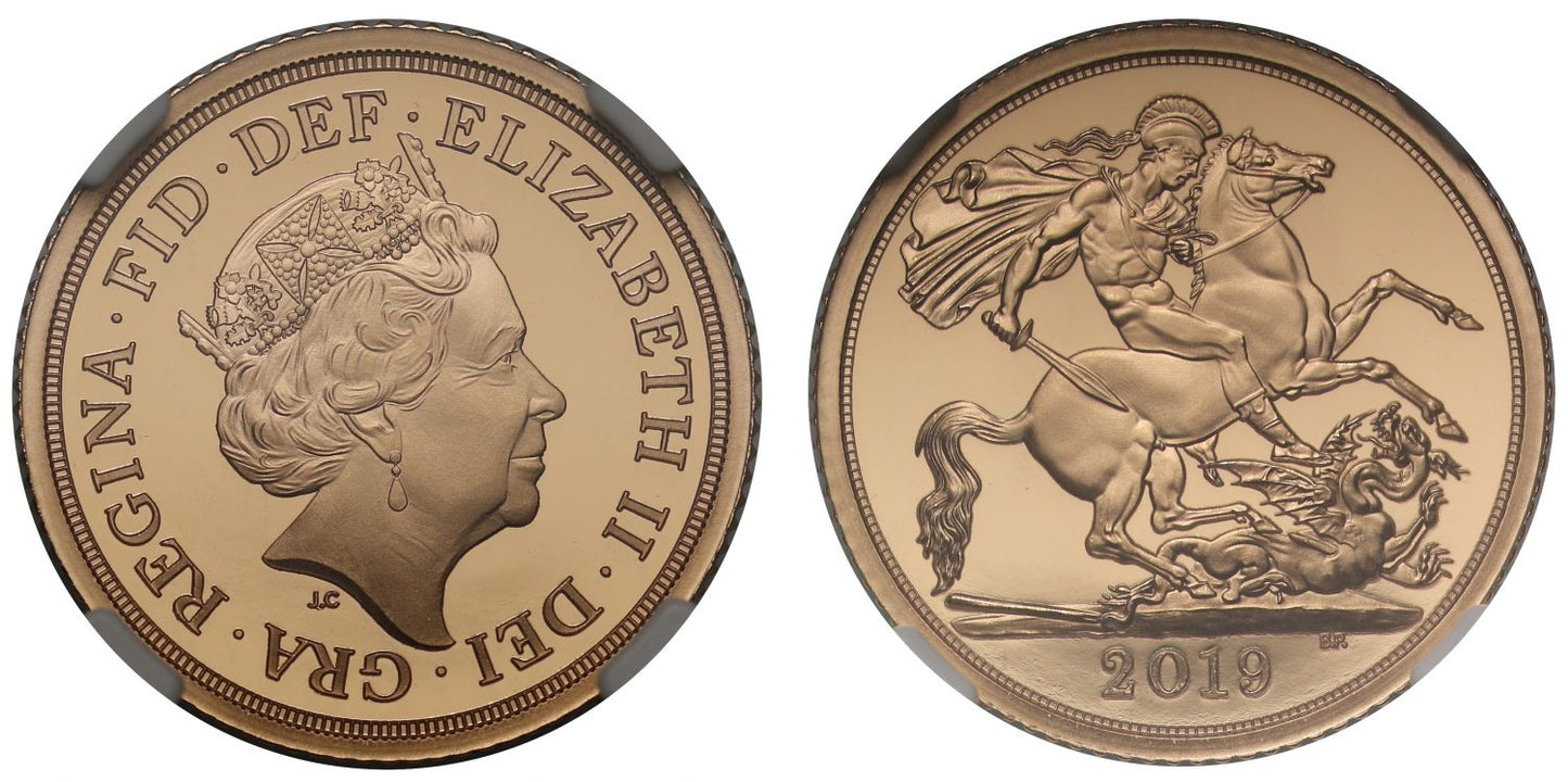 Elizabeth II 2019 proof Half-Sovereign PF70 ULTRA CAMEO