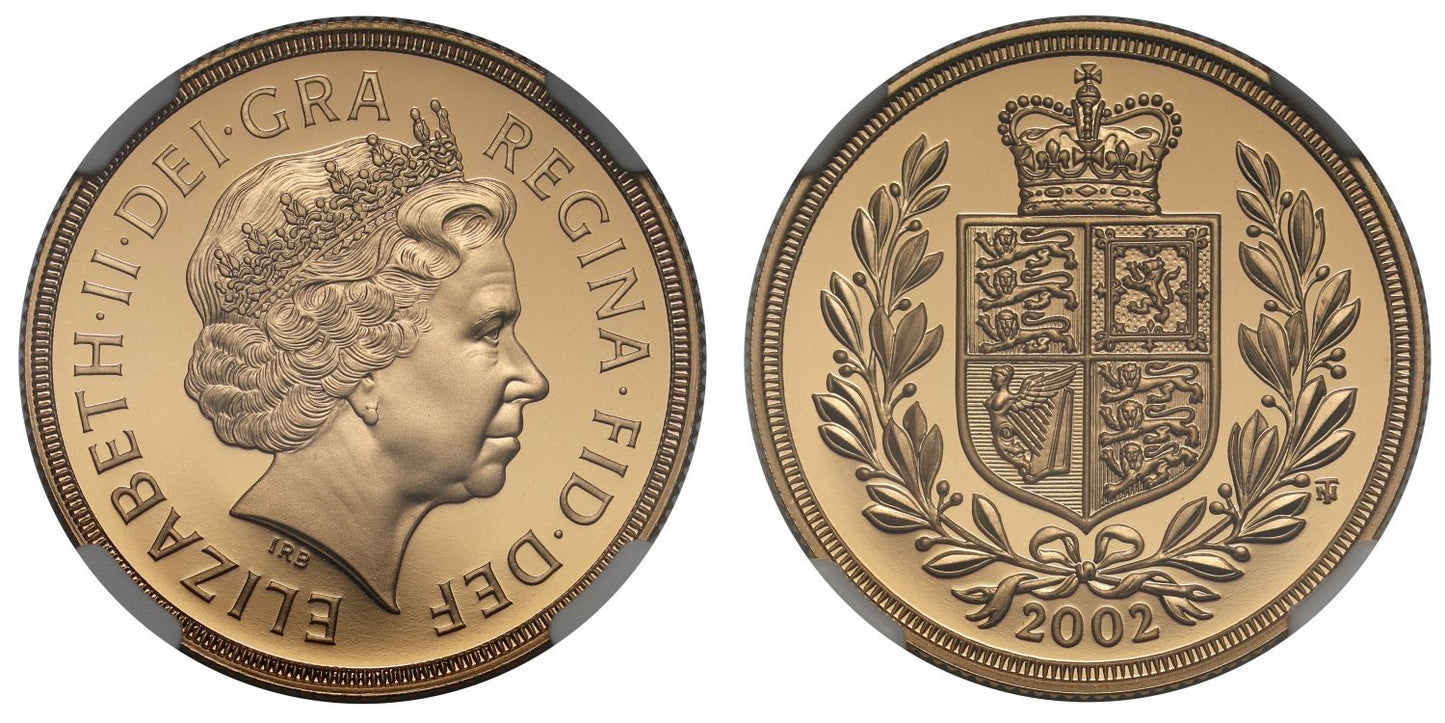 Elizabeth II 2002 proof Two-Pounds PF70 ULTRA CAMEO