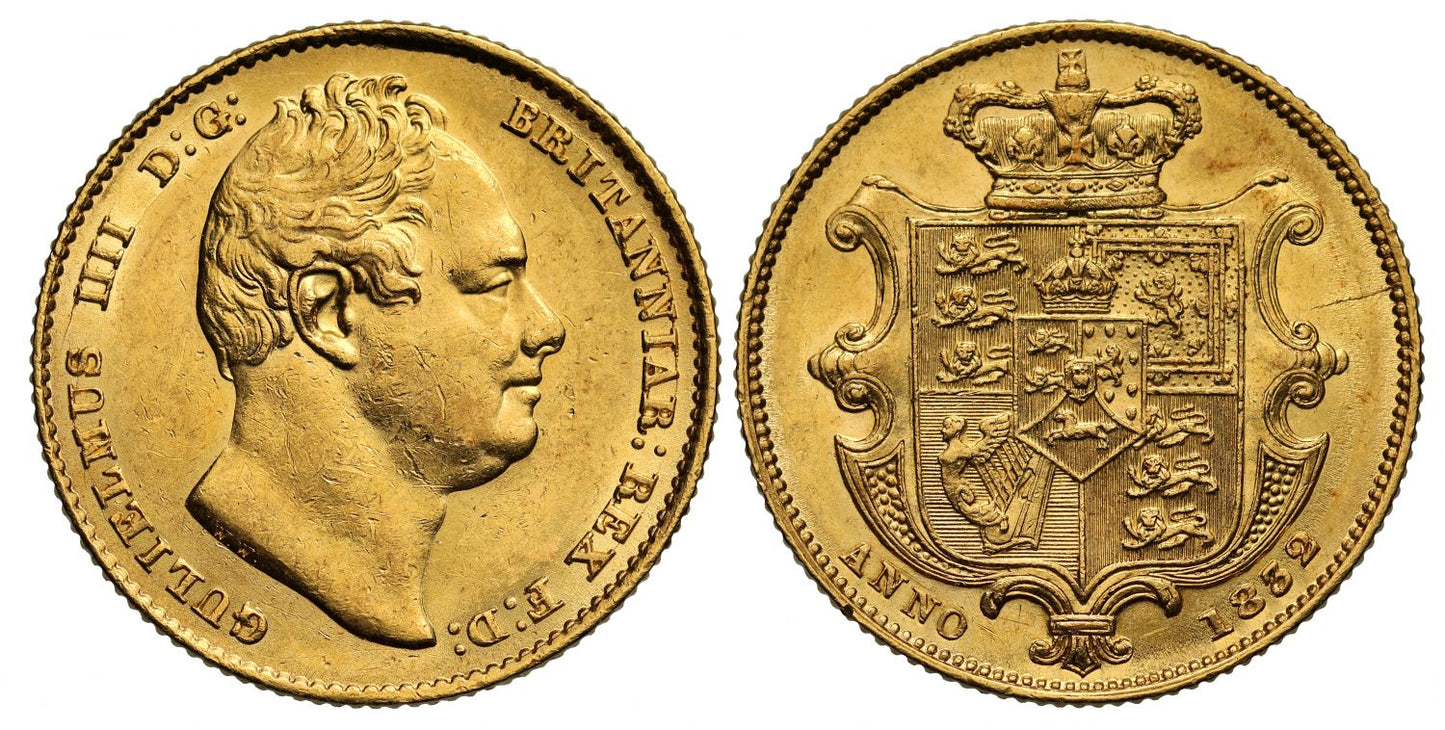 William IV 1832 Sovereign, second bust