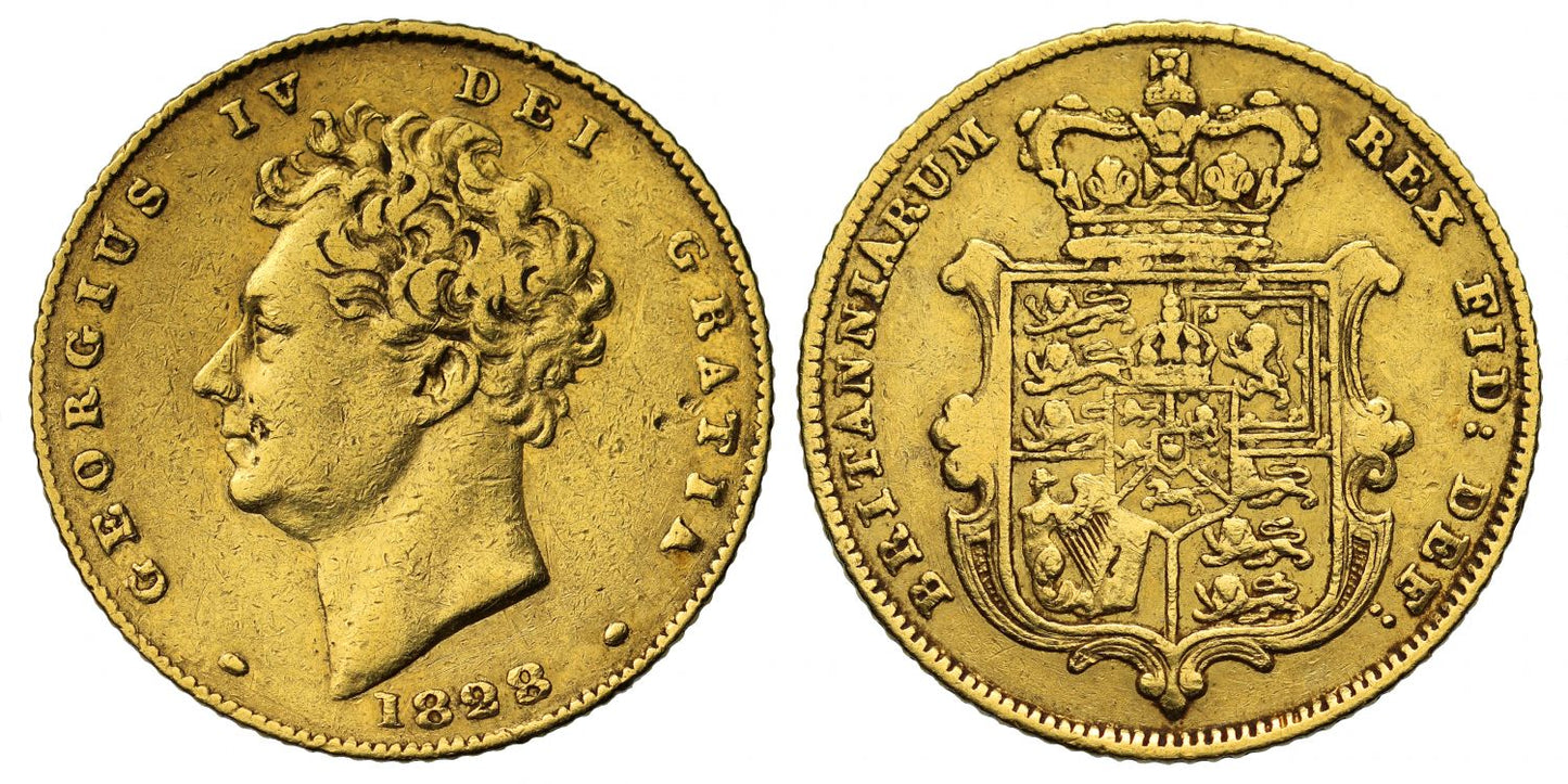 George IV 1828 Half-Sovereign, bare head
