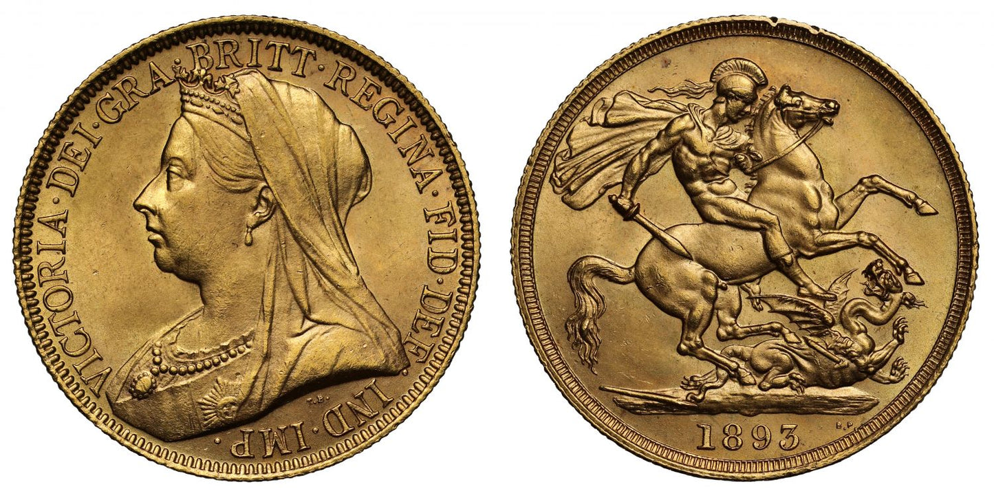 Victoria 1893 Two-Pounds, old head