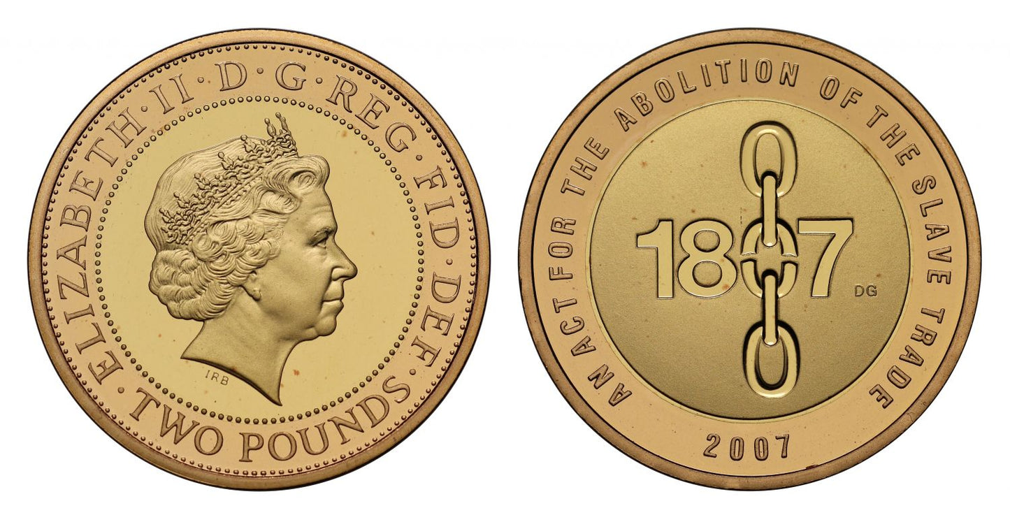 Elizabeth II 2007 proof Two-Pounds Abolition of the Slave Trade