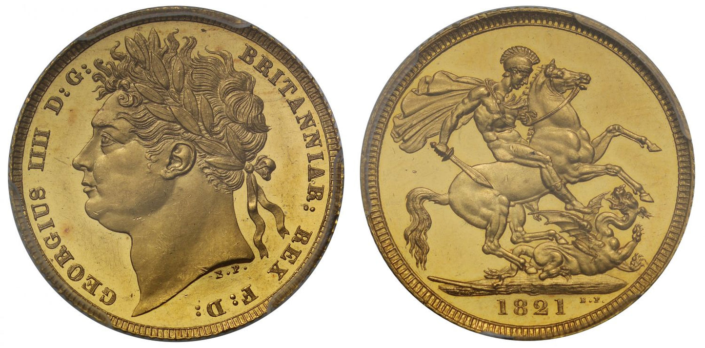 George IV 1821 proof Sovereign PR63 DEEP CAMEO