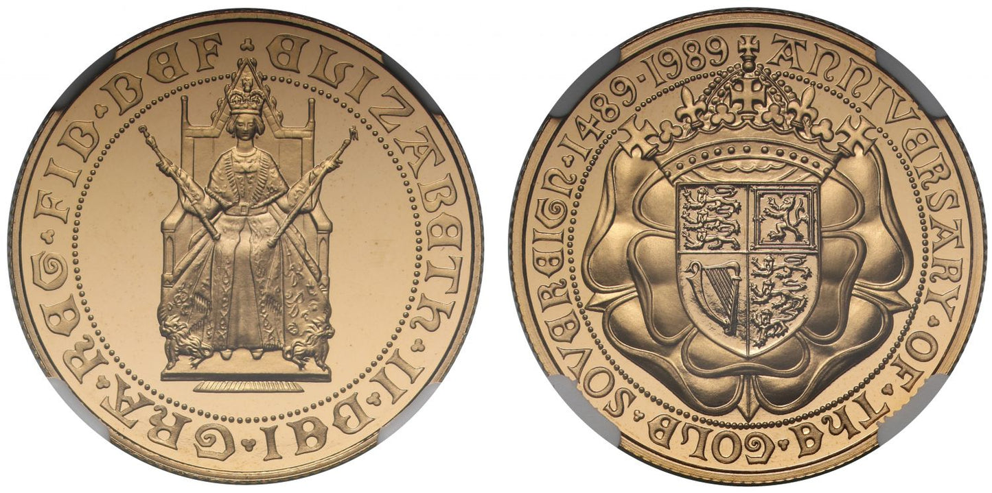Elizabeth II 1989 proof Two-Pounds PF69 ULTRA CAMEO