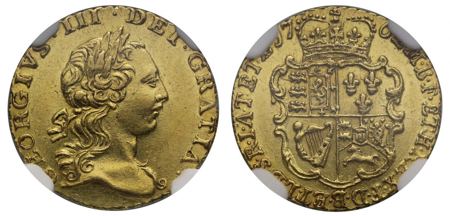 George III 1762 Quarter-Guinea MS62