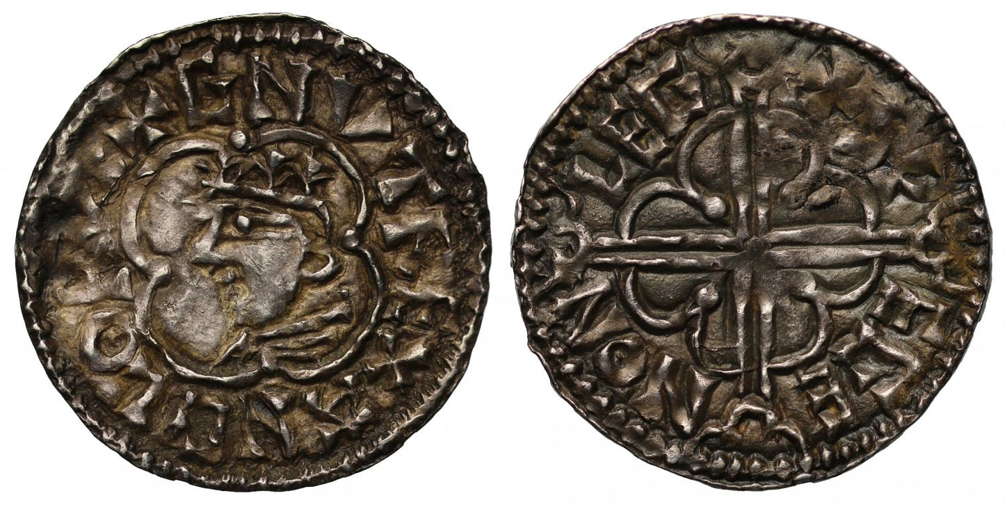 Canute Quatrefoil type Penny, Chester, Spegen, late local style