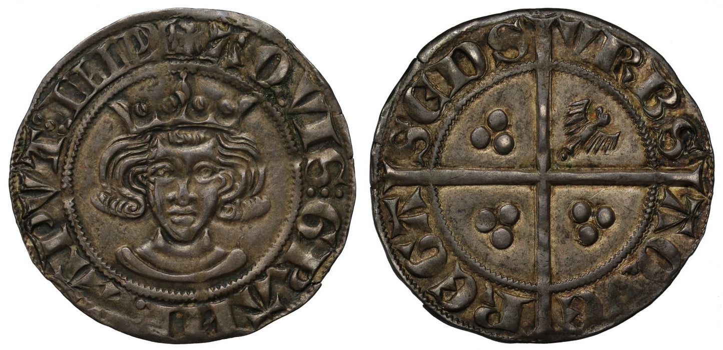 Germany, Aachen, Whilhelm I of Julich, silver double Sterling.