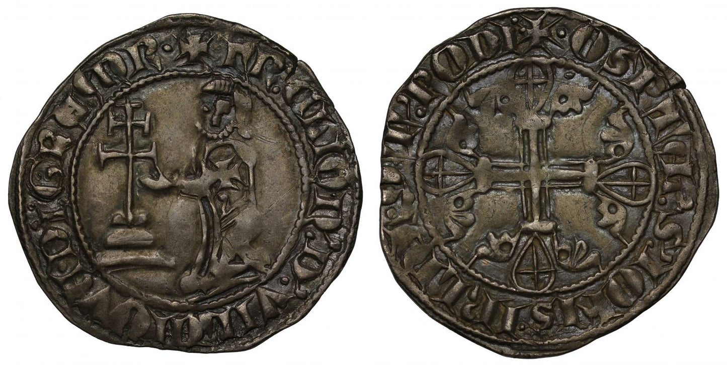 Rhodes, Hélion de Villeneuve (1319-46), silver Gigliato